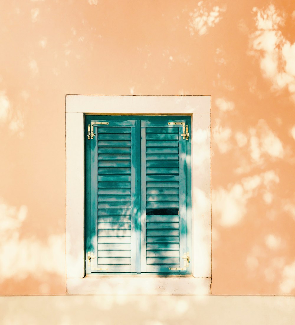 closed green wooden door