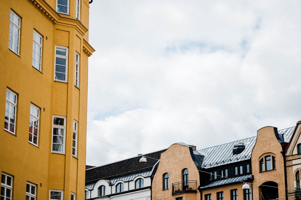 yellow concrete house