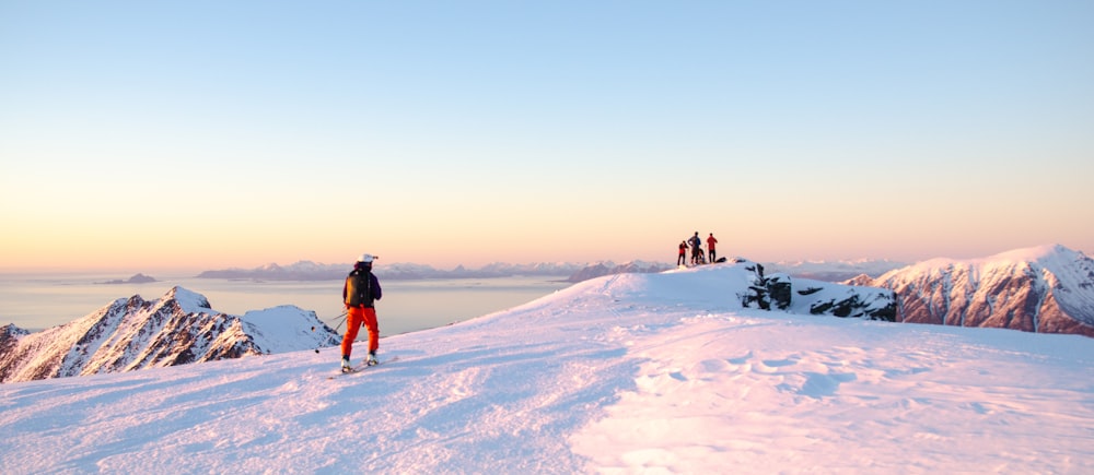 man walking on mountain