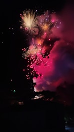 firecrackers during nighttime