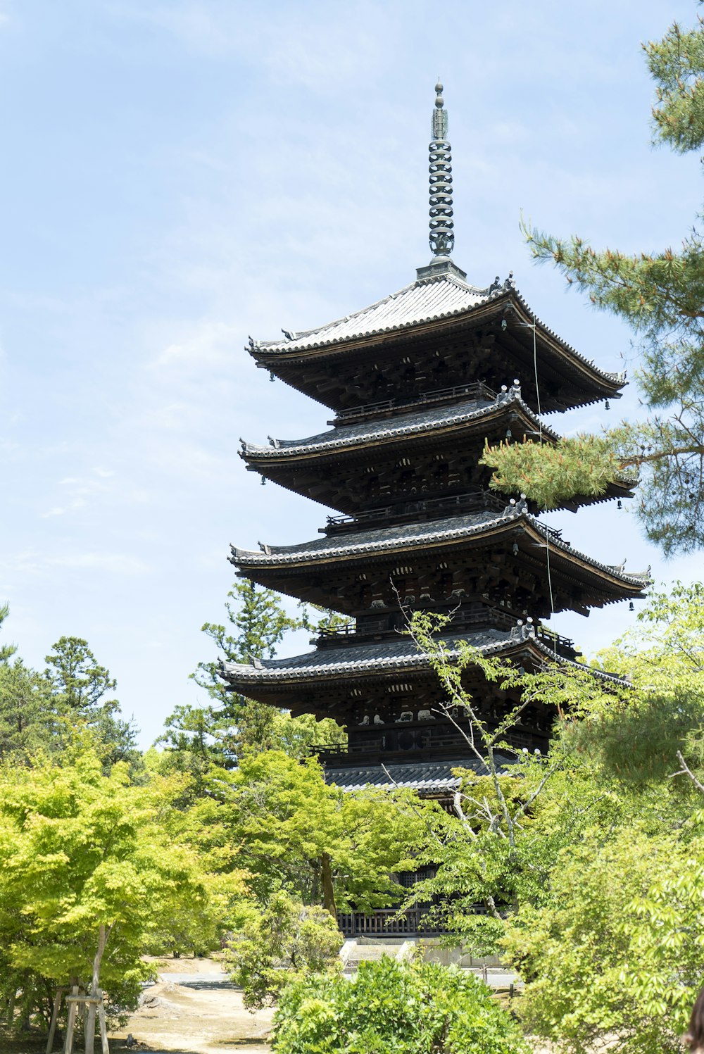 pagoda near trees