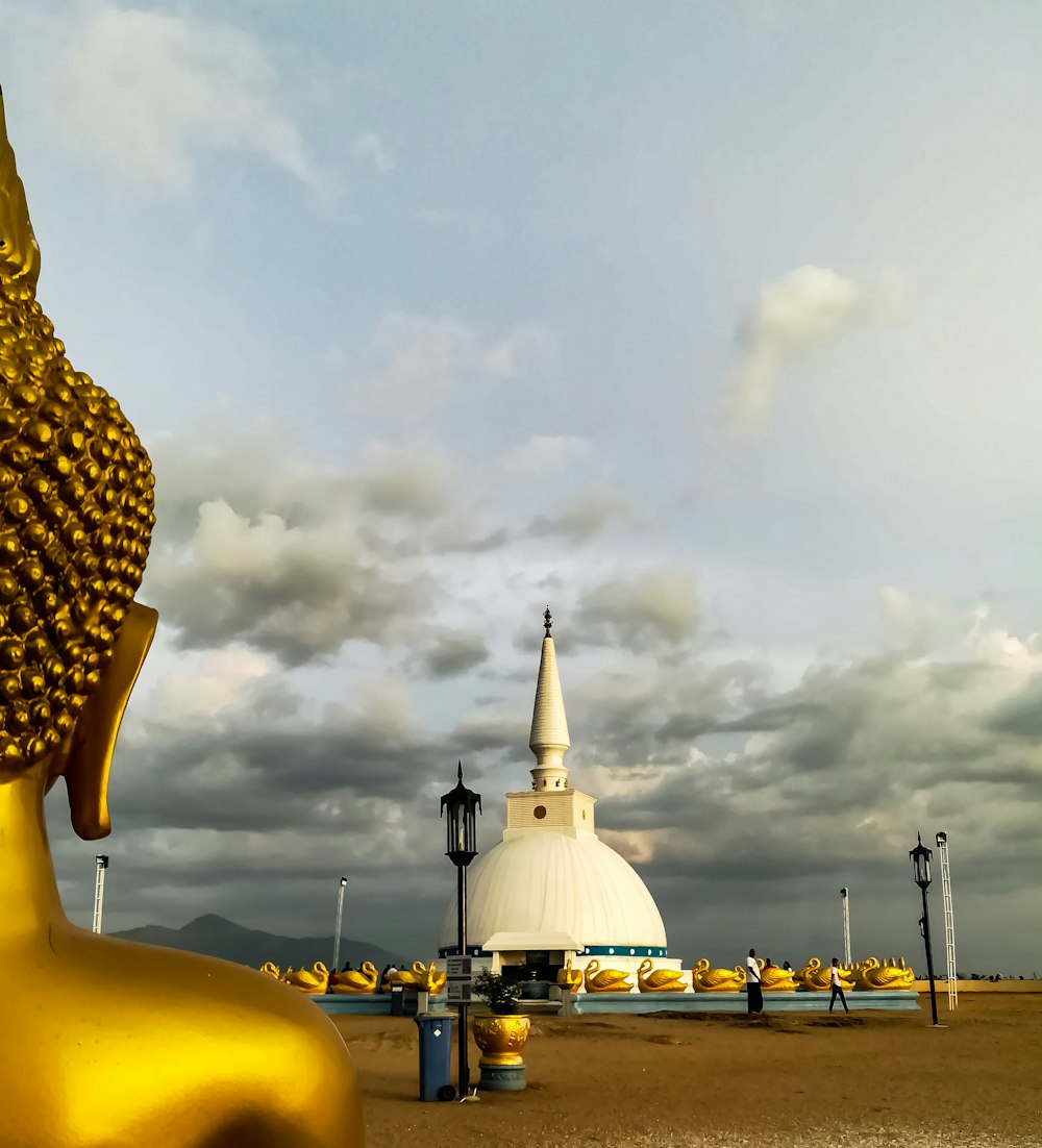 people at the temple during daytime