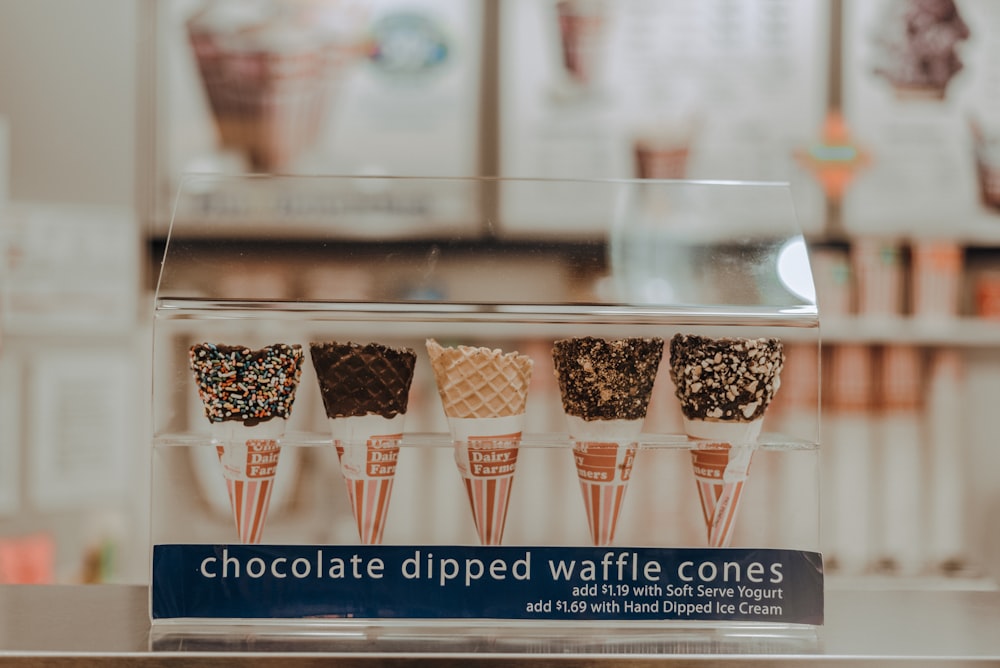 chocolate dipped waffle cones box