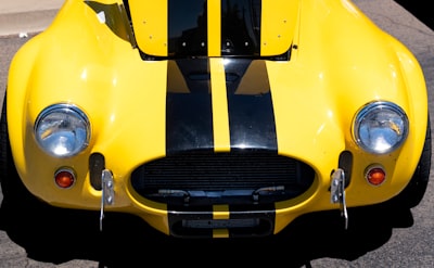 yellow car collectable zoom background