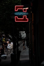 Street with new public lighting installed in Españita at dusk.