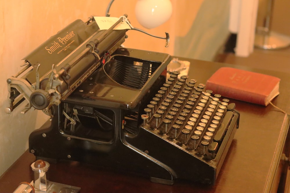 black typewriter