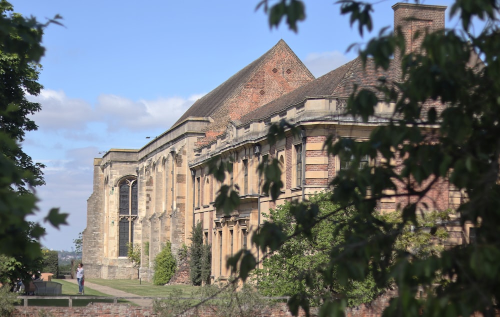 architectural photography of brown building