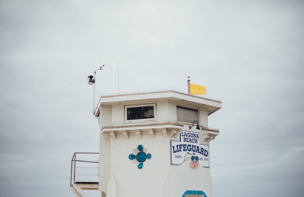 white Lifeguard building