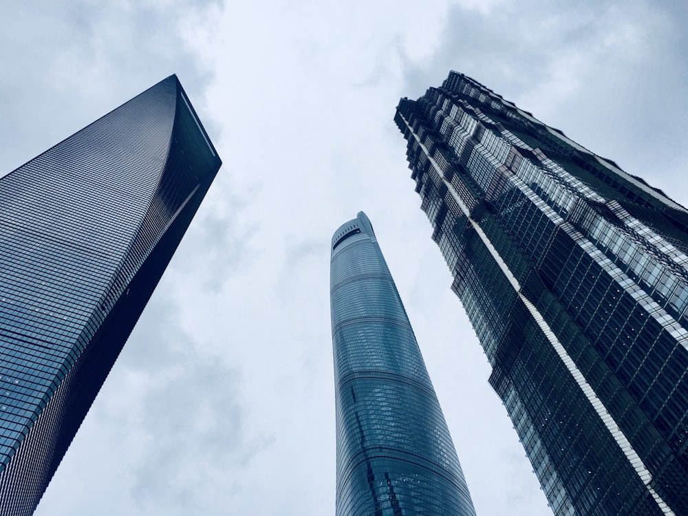 low angle photo of high rise buildings