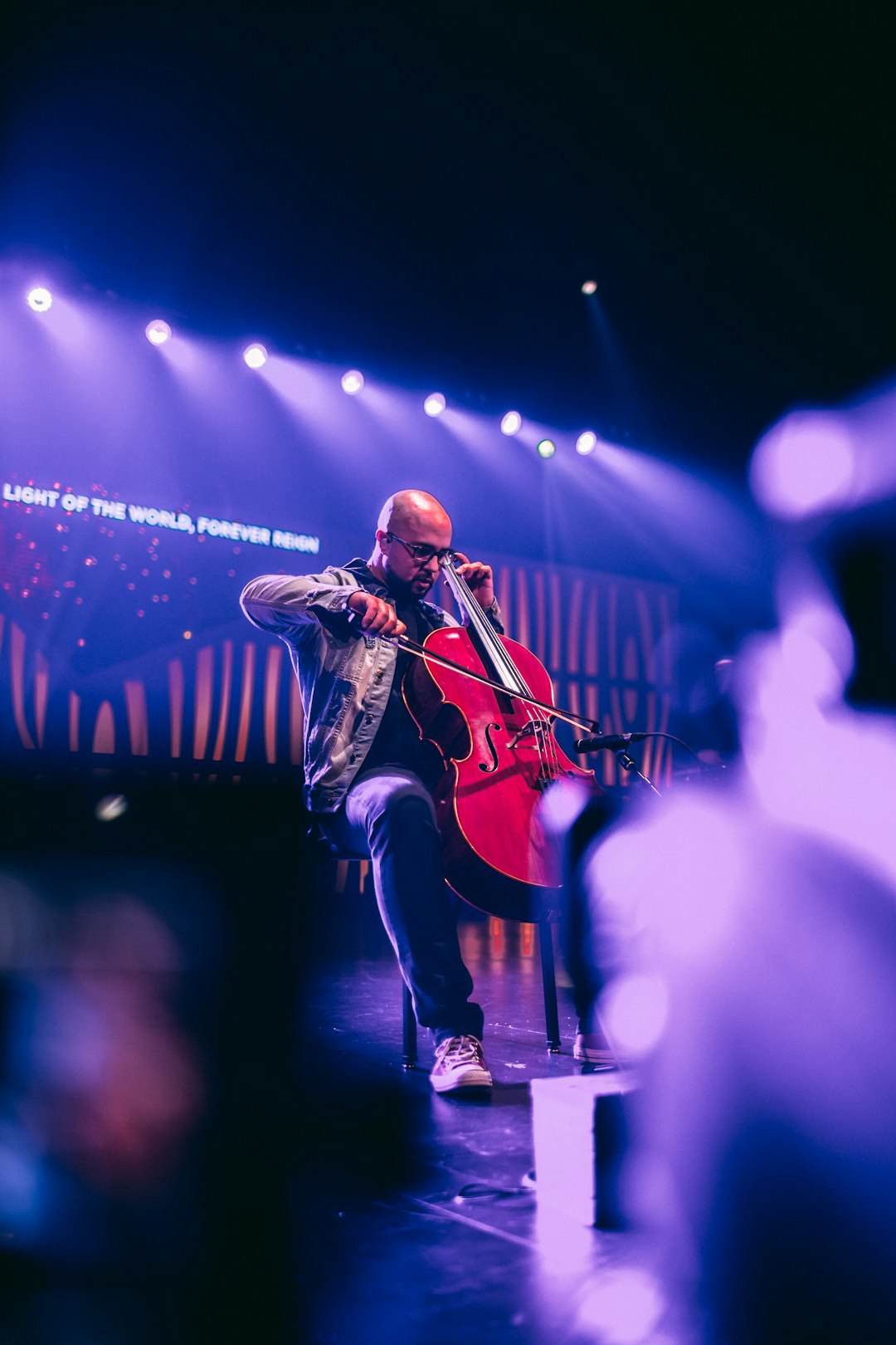 man playing cello