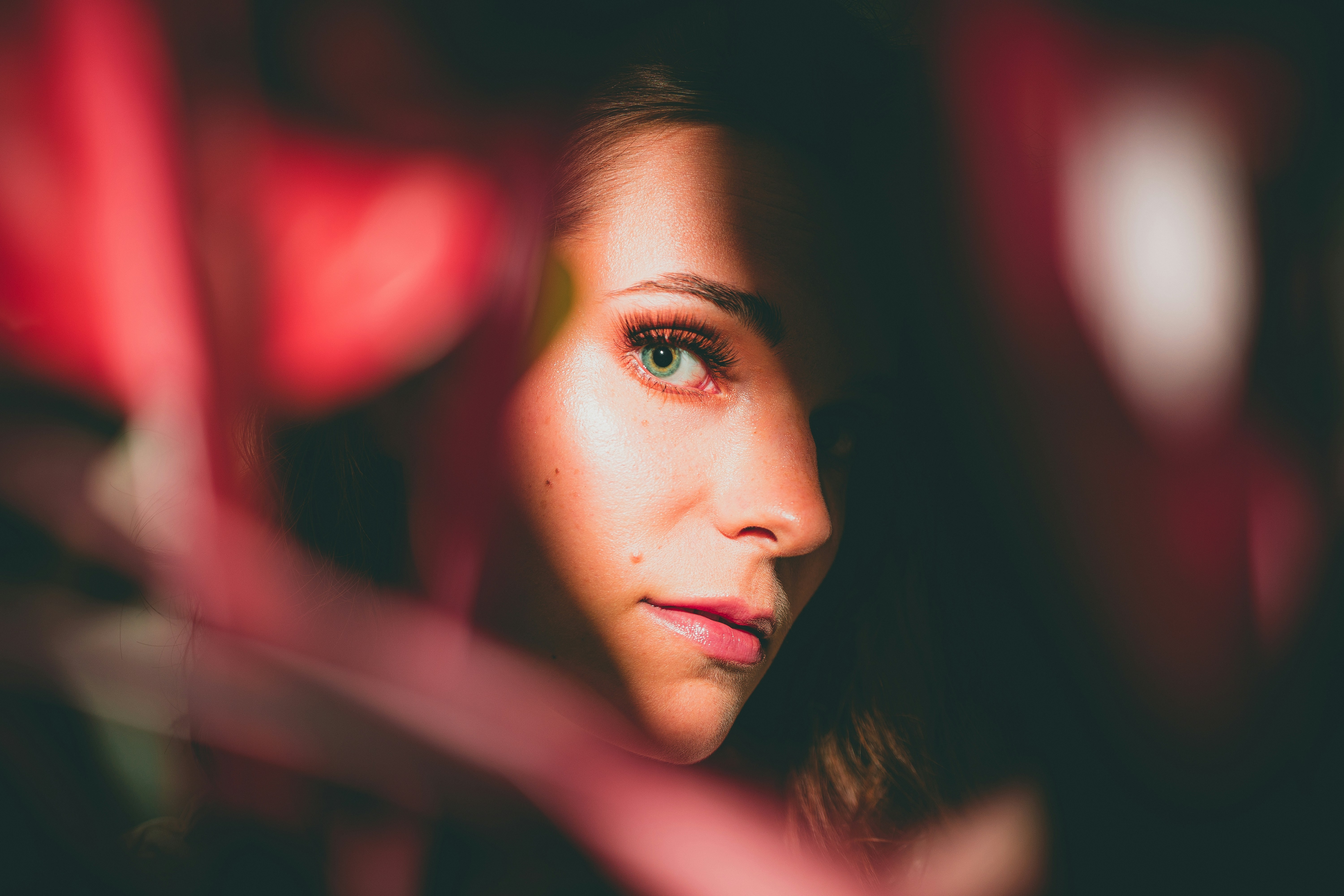&quot;Peeking through plants.&quot;