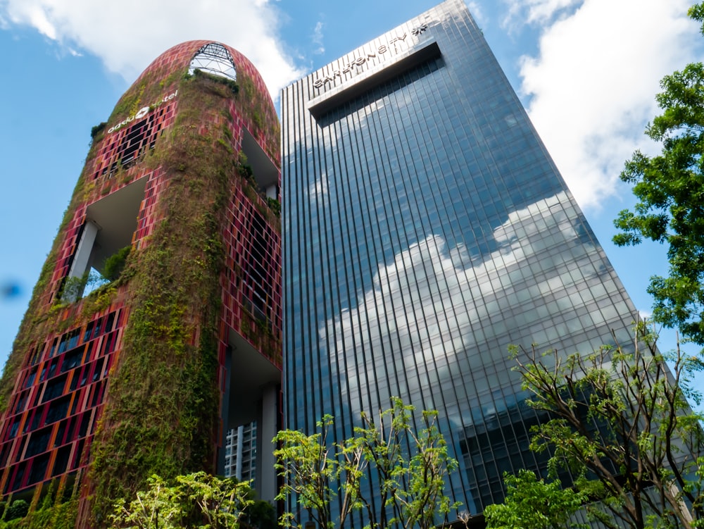 low angle view photography of high rise buildings