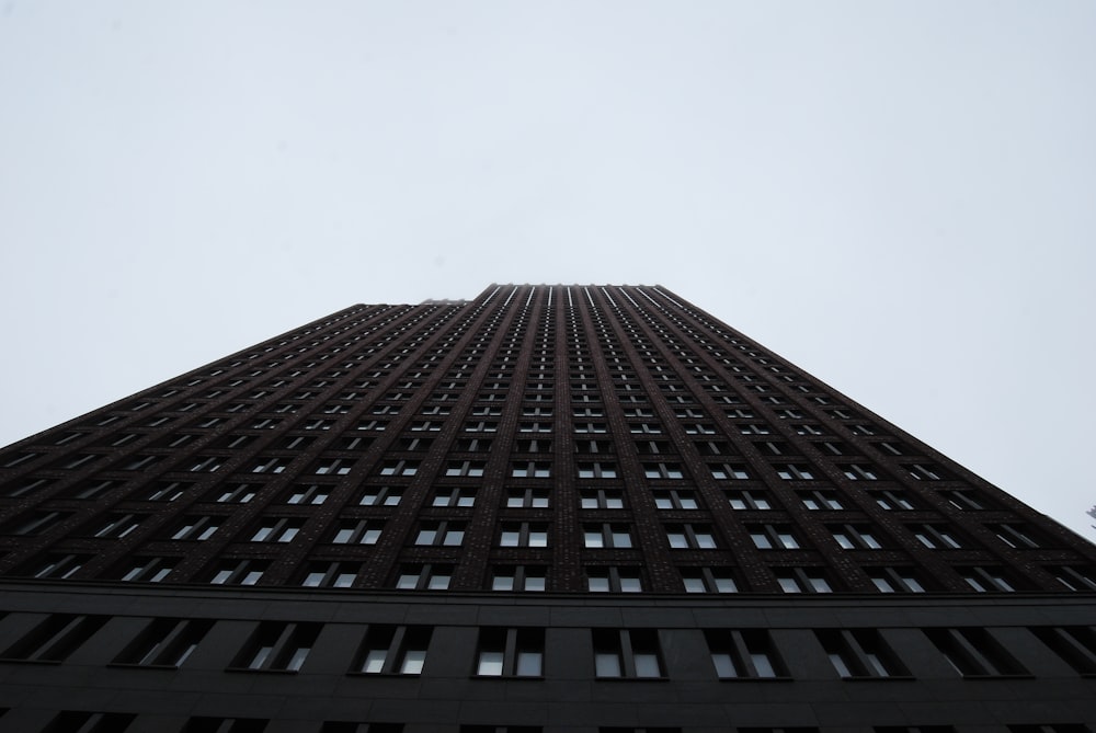 black building in low-angle photography