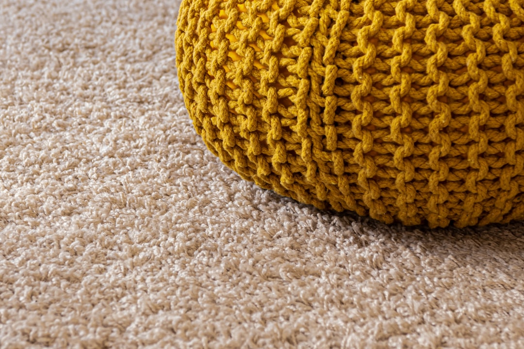  yellow knitted bag carpet