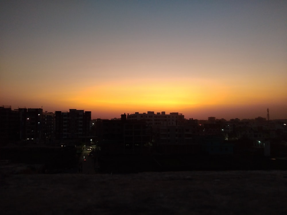 panoramic photography of city during sunset