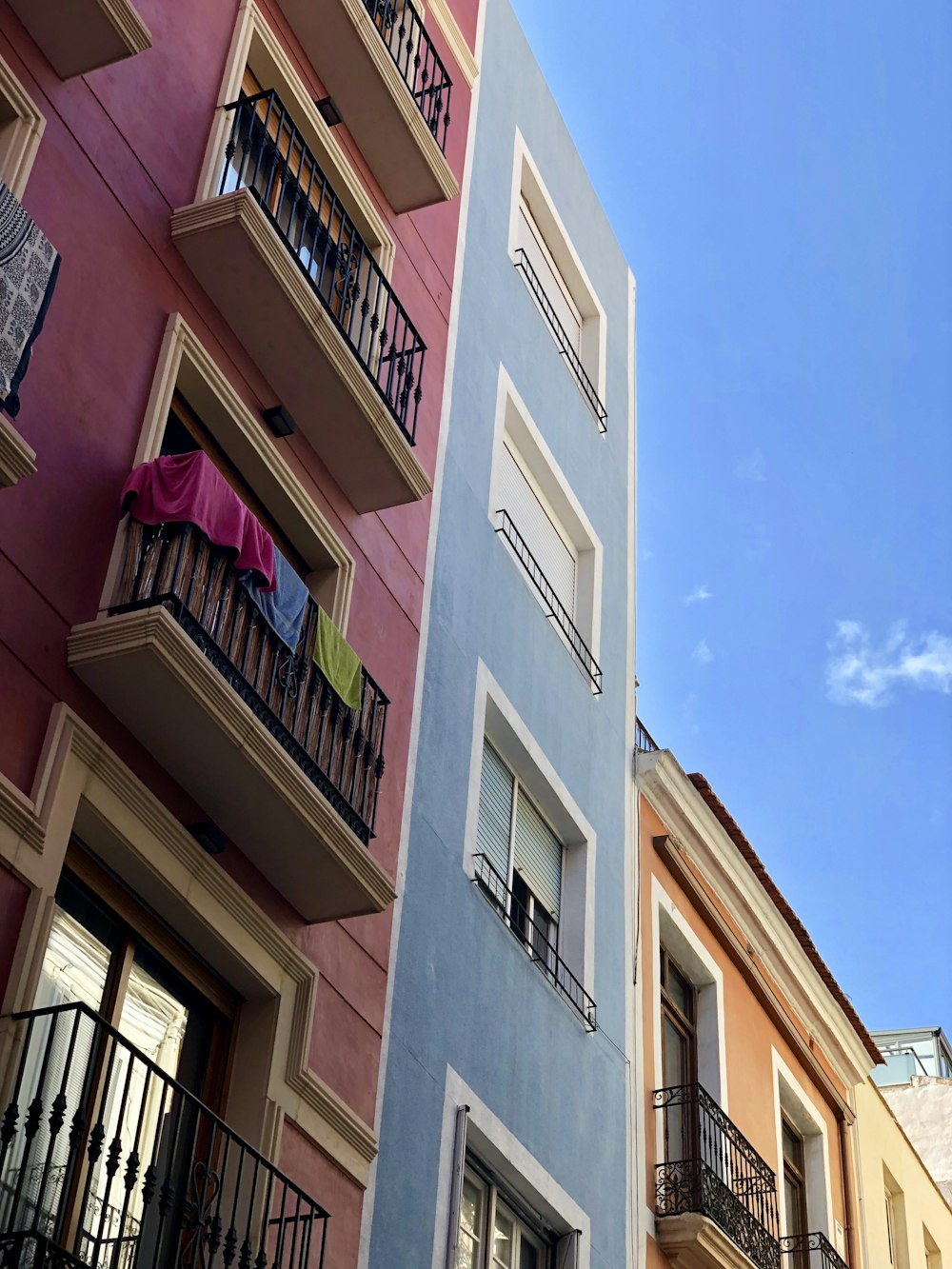 towels hanged in railing