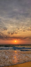 setting sun on anjuna beach
