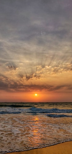 setting sun on anjuna beach