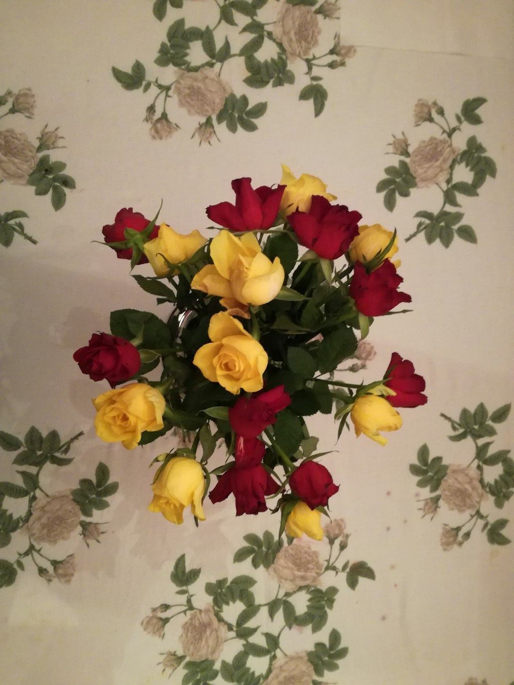 yellow and red rose flowers