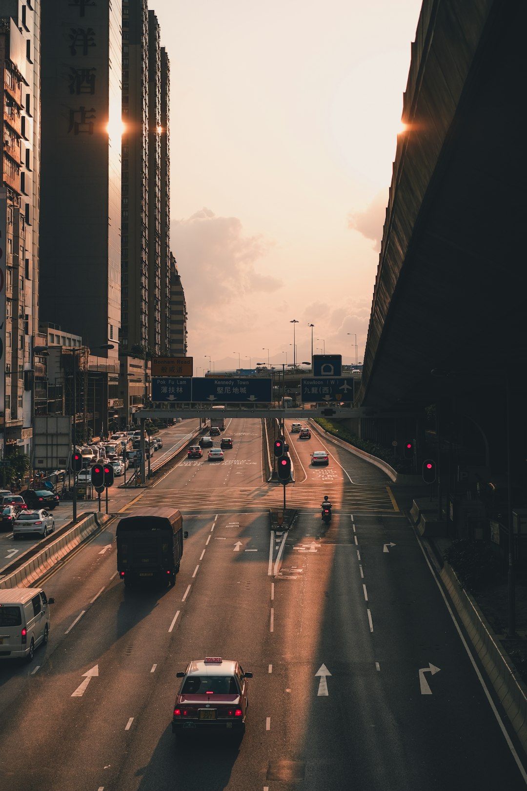 vehicle on asphalt road