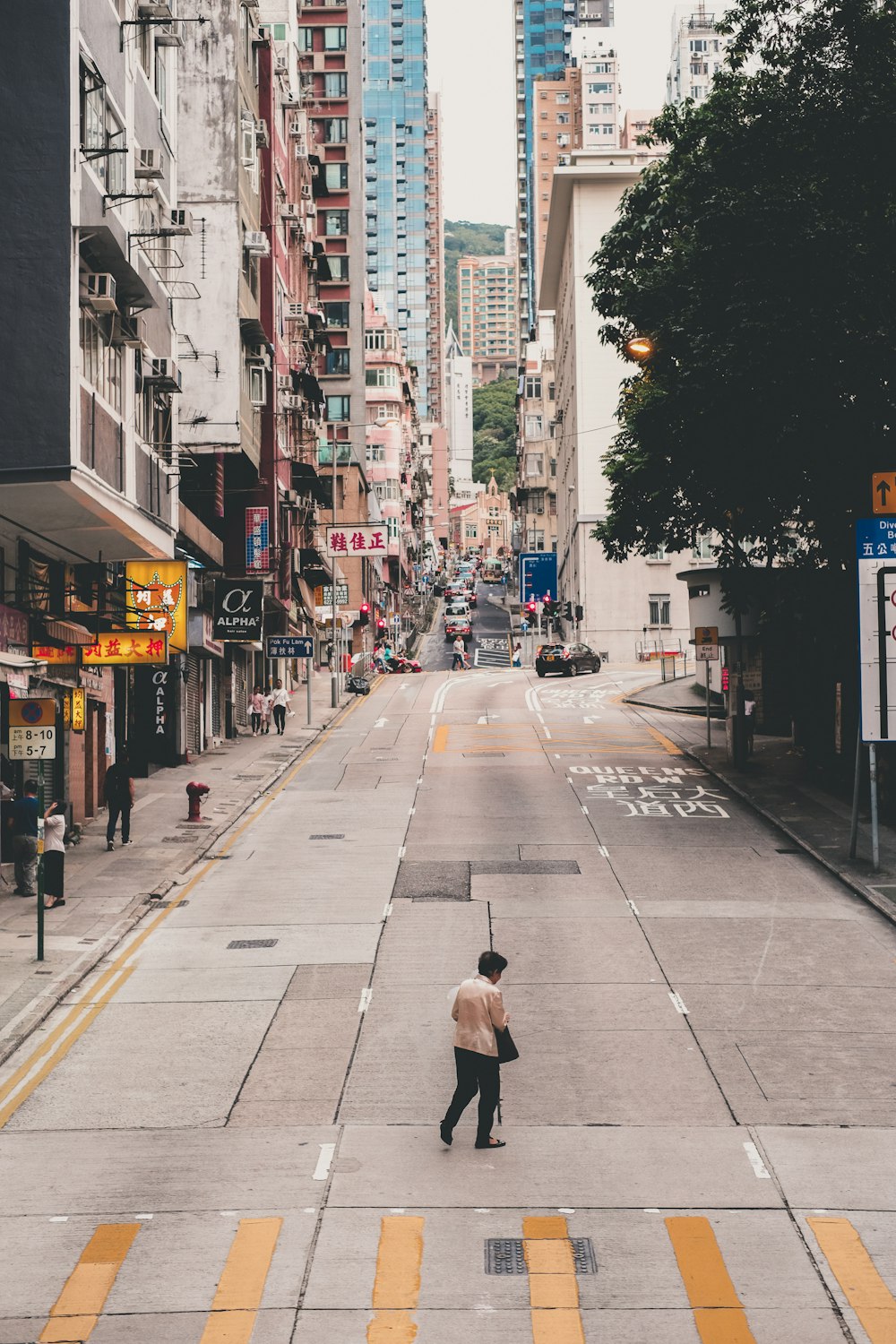 man about to walk across the street