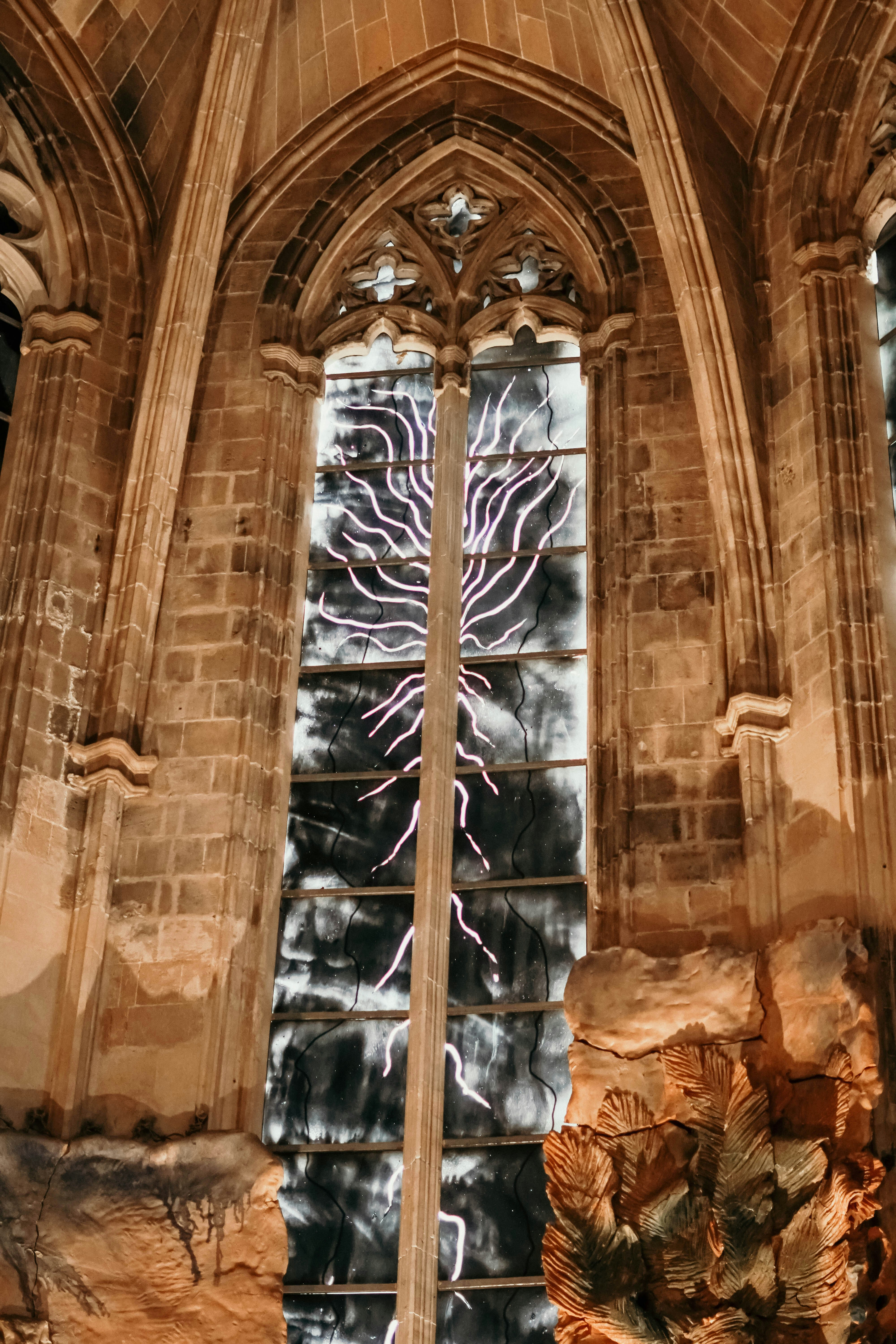 inside brown concrete building