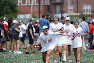 Players celebrating a victory on the field.