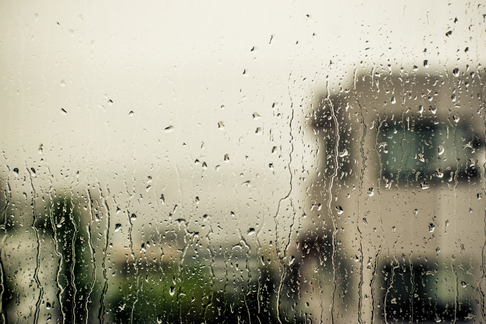 water droplets on clear glass