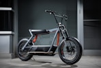 black and grey electric minibike