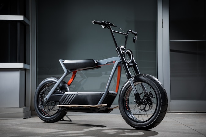 A black and grey electric minibike similar to the e-bikes CCSD police are targeting in school zones