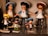 six ceramic figurine