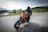 A rider enjoying a scenic mountain road on a stylish motorcycle.
