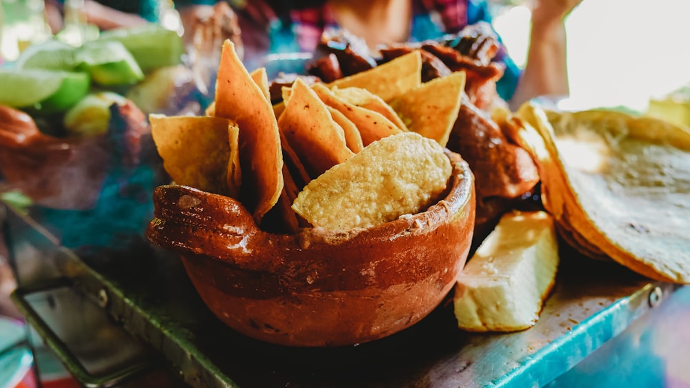 Alimentos cocinados en un bol