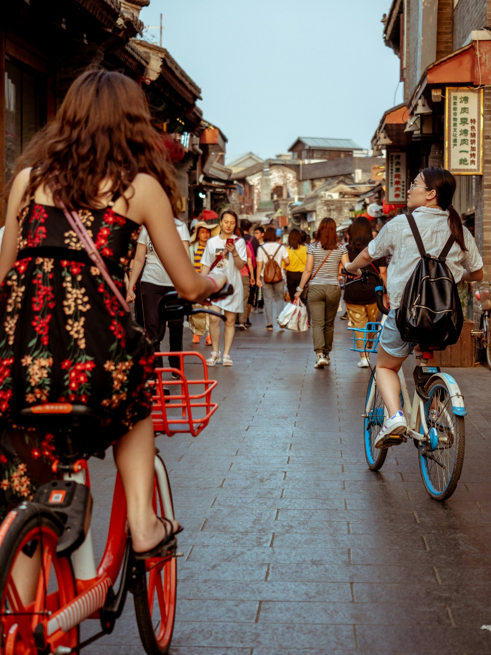 LUMIX G VARIO 35-100/F2.8II sample photo. Woman wearing dress riding photography