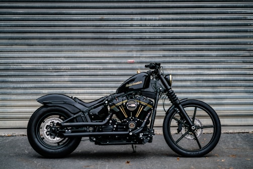 black motorcycle