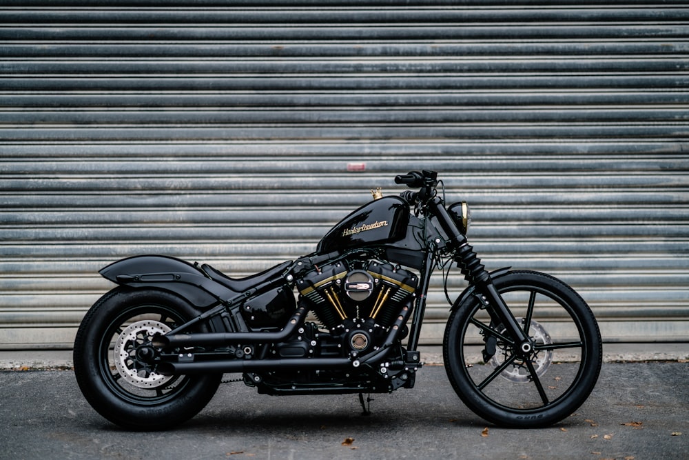 black motorcycle