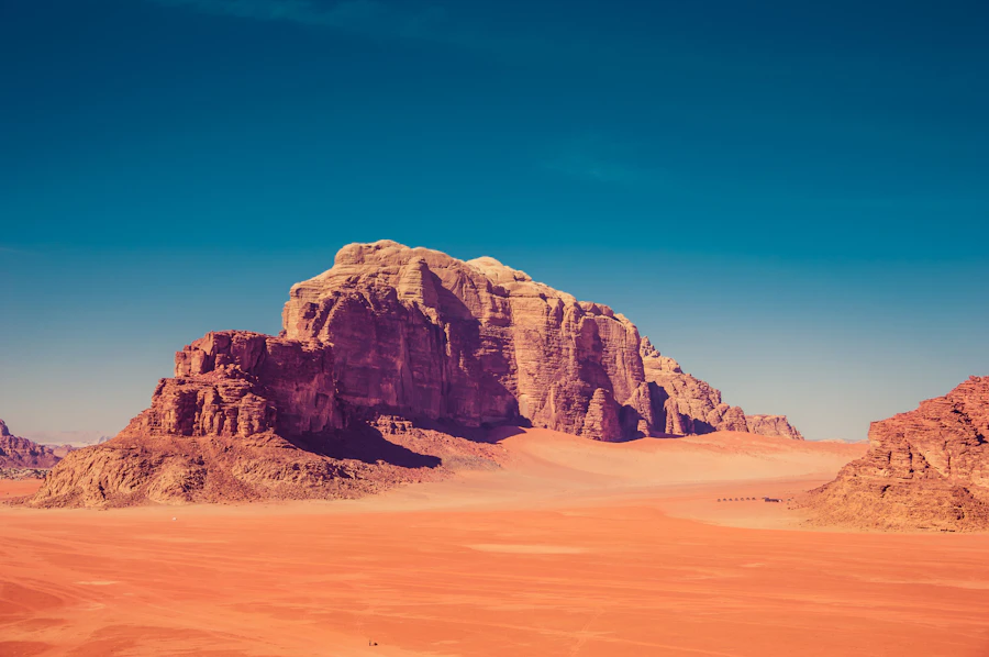 Dunes rouges du désert du Wadi Rum, Jordanie