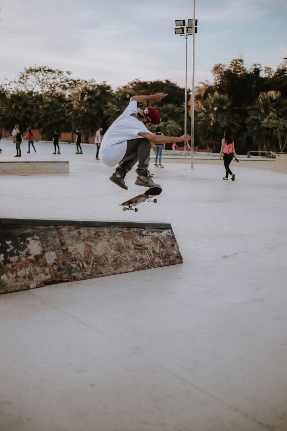 man doing skateboard trick