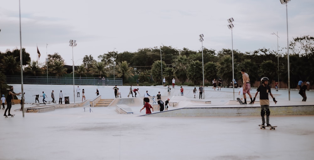 people on skate park