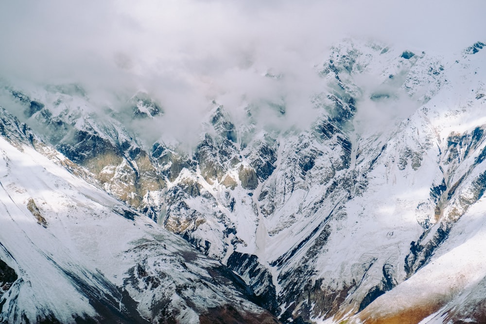 landscape photo of snow covered mountain