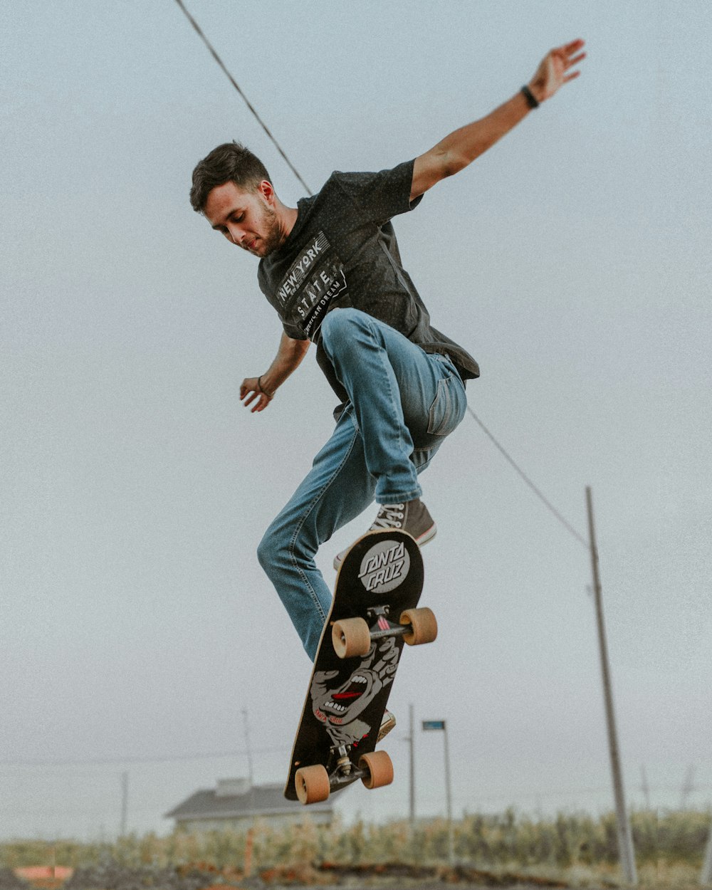 man riding on skateboard