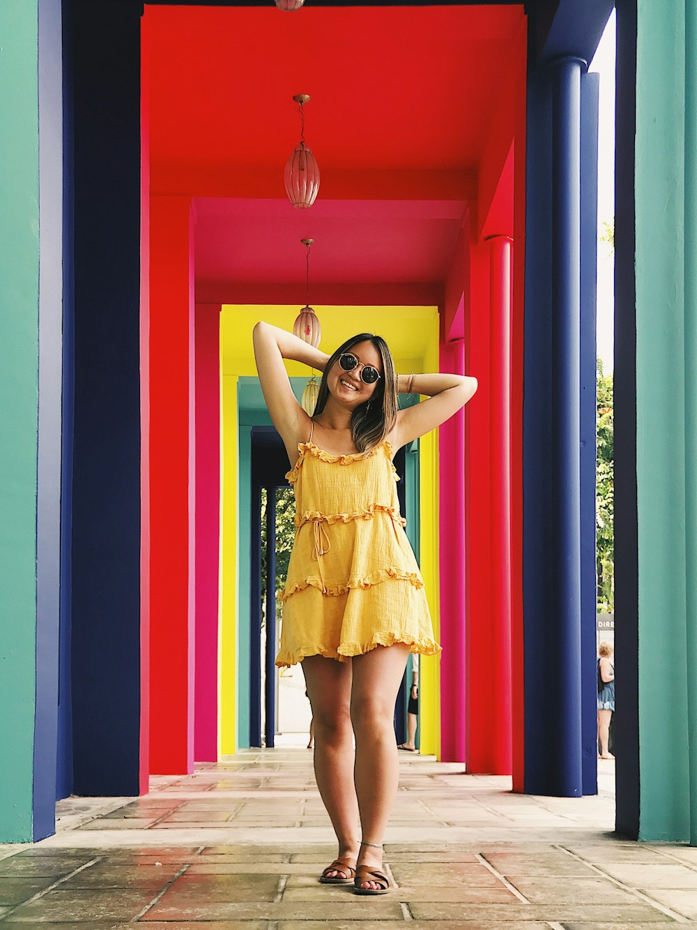 woman standing in building