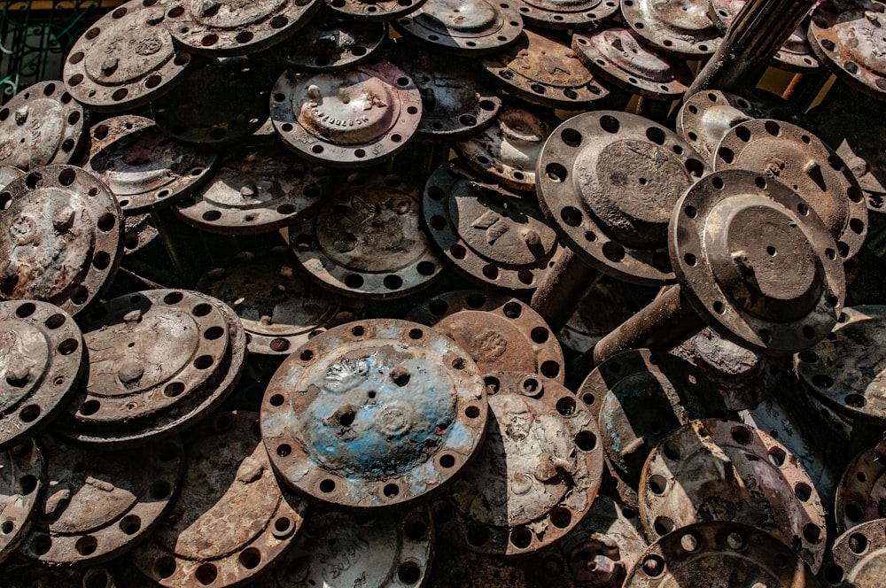 pile of wheel spacers