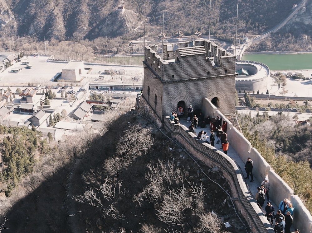 people walking on The Great Wall of China