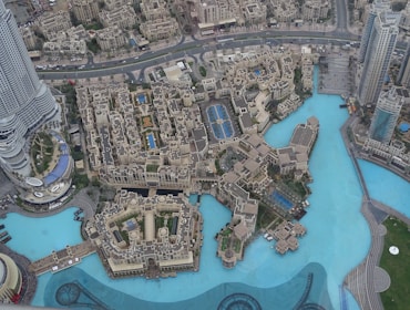 aerial photo of city