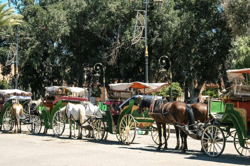 carriages waiting on queue