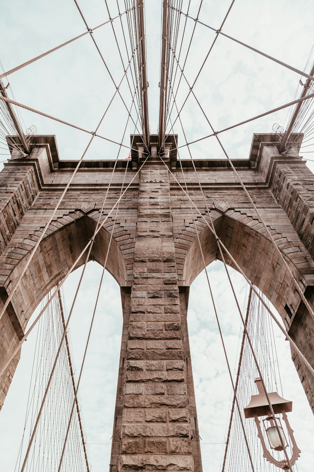 brown suspension bridge