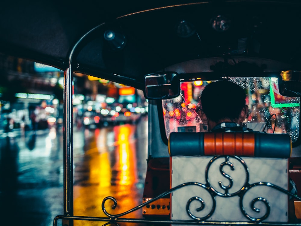 man driving autorickshaw