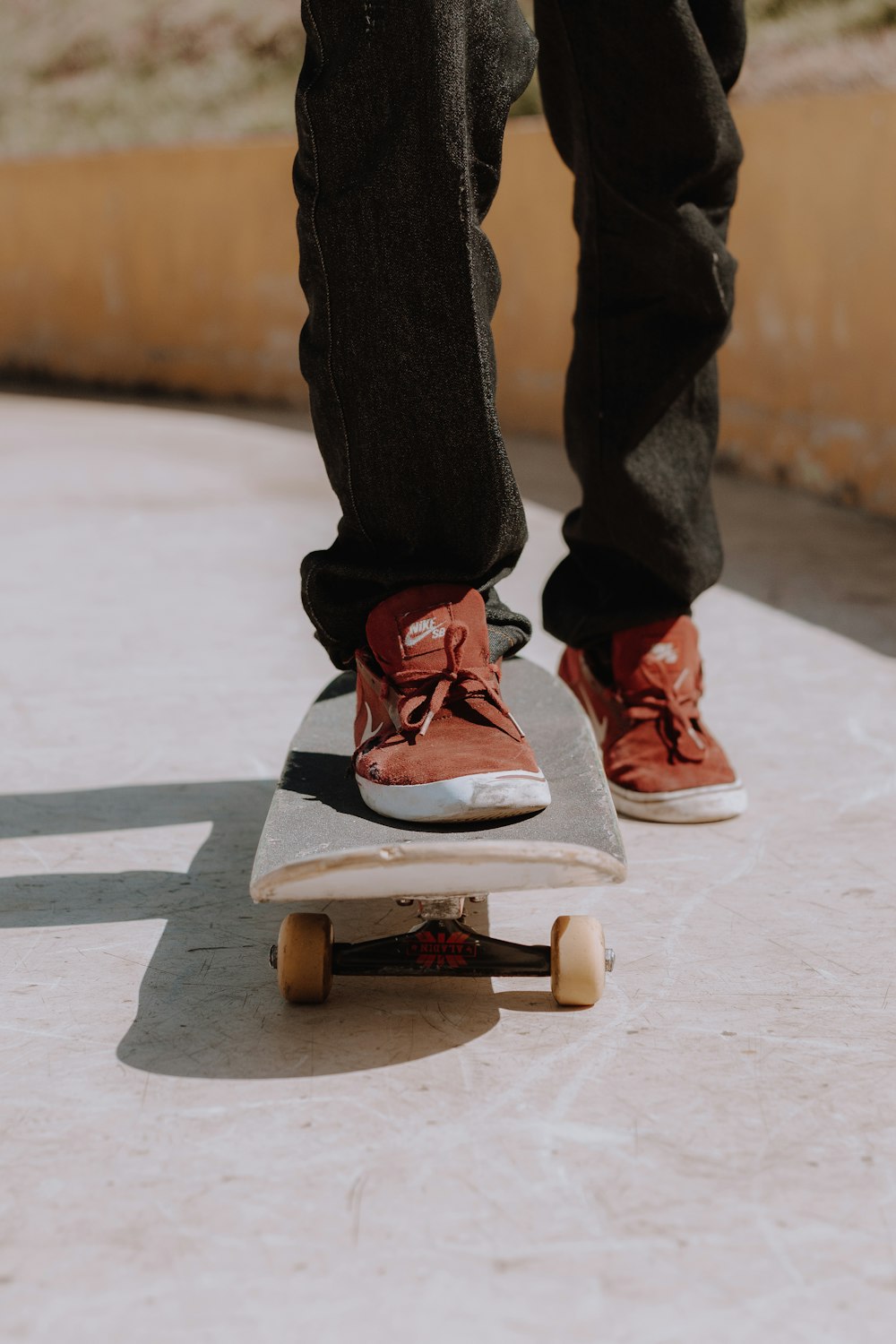 man riding on skateboard