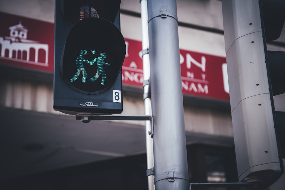 pedestrian walking traffic light signage